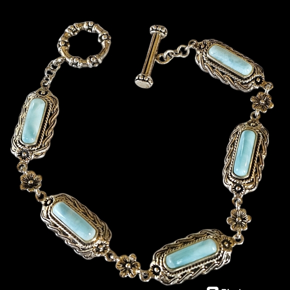 Genuine Larimar Bracelet in Sterling Silver! Longer length - Picture 4 of 4